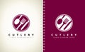 Cutlery logo vector. Cafes and restaurants design.